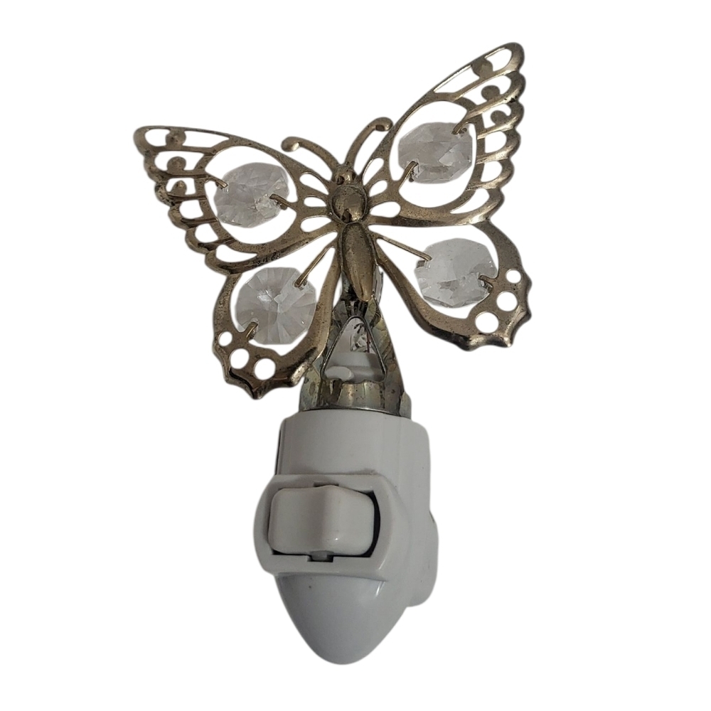 Swarovski Crystal Butterfky Bezel Cut Out Night Light